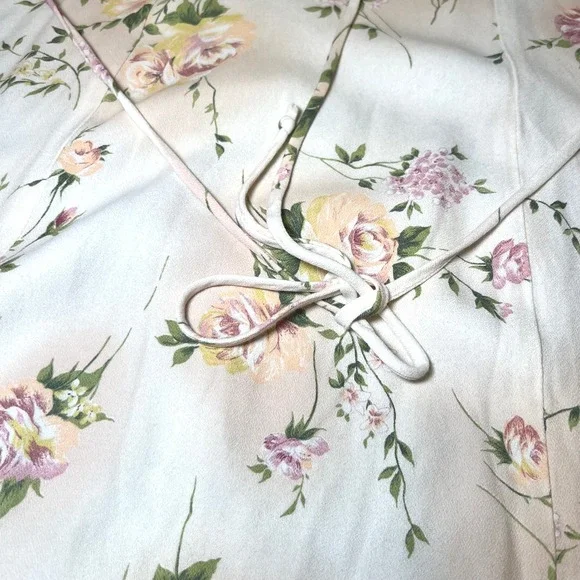 Vintage 90s Womens Size Large/XL Floral Maxi Dress Cottagecore Made in USA Boho - Picture 6 of 9